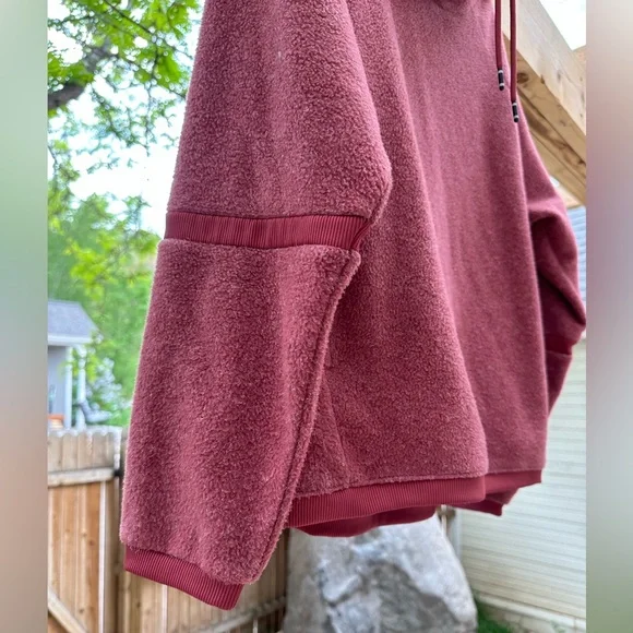 Nike Therma Funnel Neck Sweatshirt Fleece Pullover Large Burgundy Mauve - Picture 11 of 16